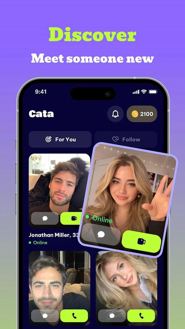 Cata video call screen